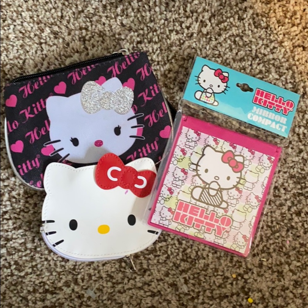 Hello kitty coin purses and mirror